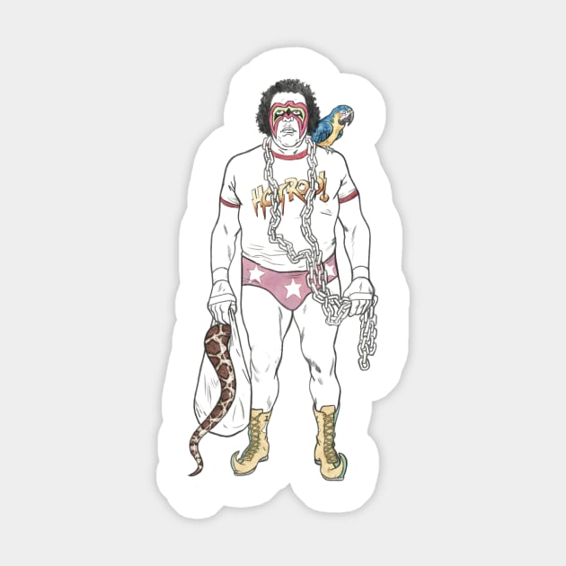 Andre The Giant Sticker by Beau Berkley Art